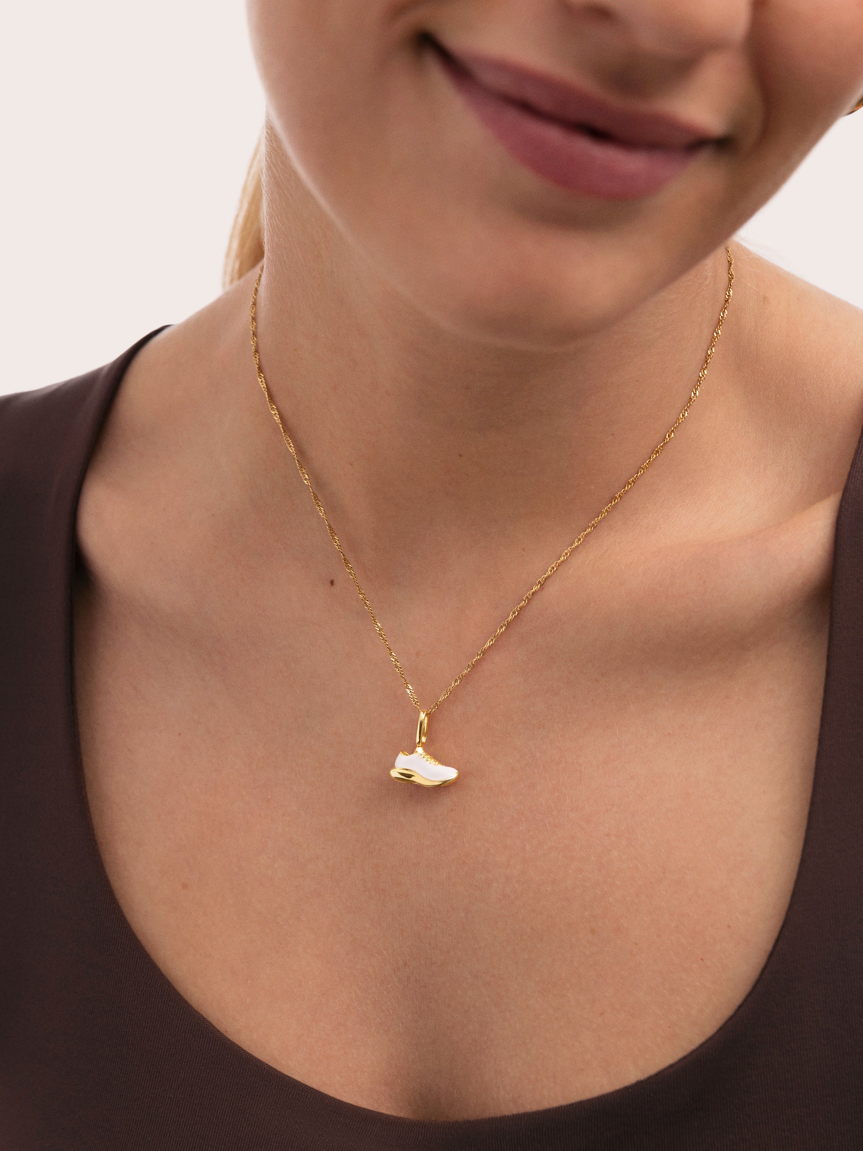 Running Charm Edelstahl, vergoldet