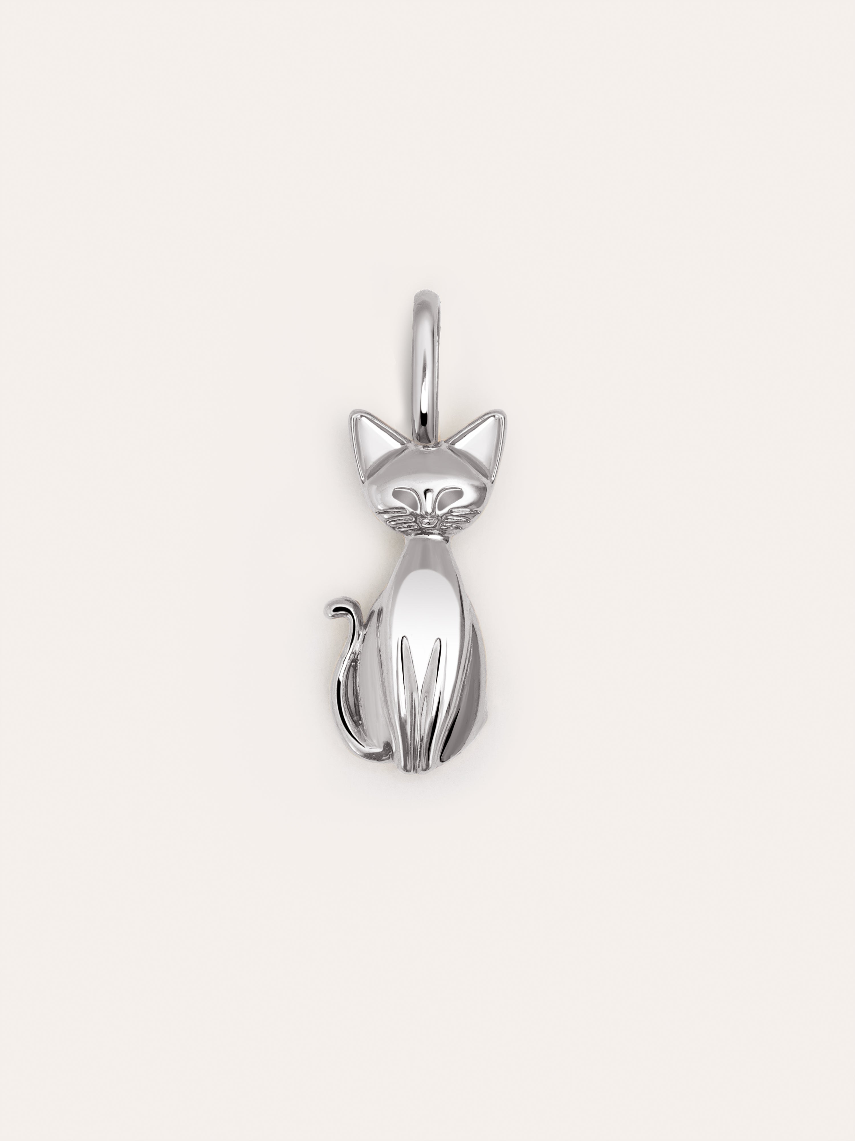 Salem Katze Emaille Grau Charm