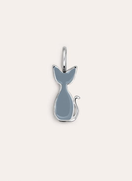 Salem Cat Enamel Grey Charm