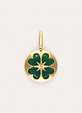 Clover Agata Stone Gold Charm
