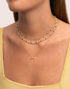Collar Moonset Acero Baño Oro - vista 4
