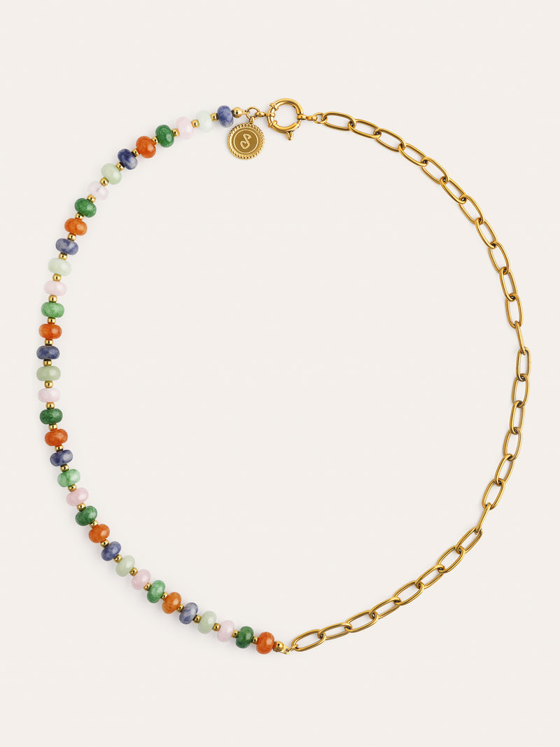 Colar Alpine Chic Stones Aço Banho de Ouro