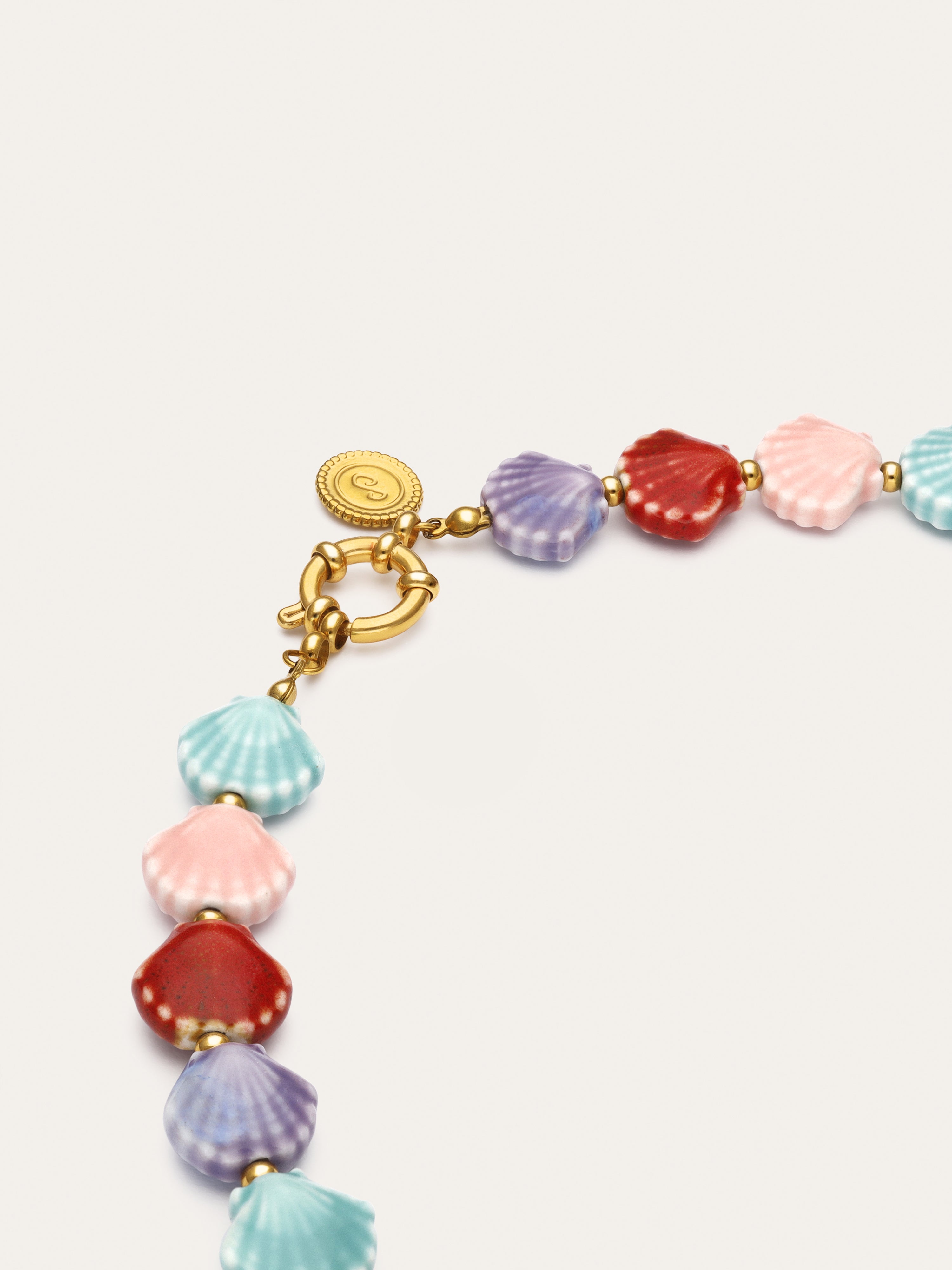 Collar Begur Conchas Acero Baño Oro