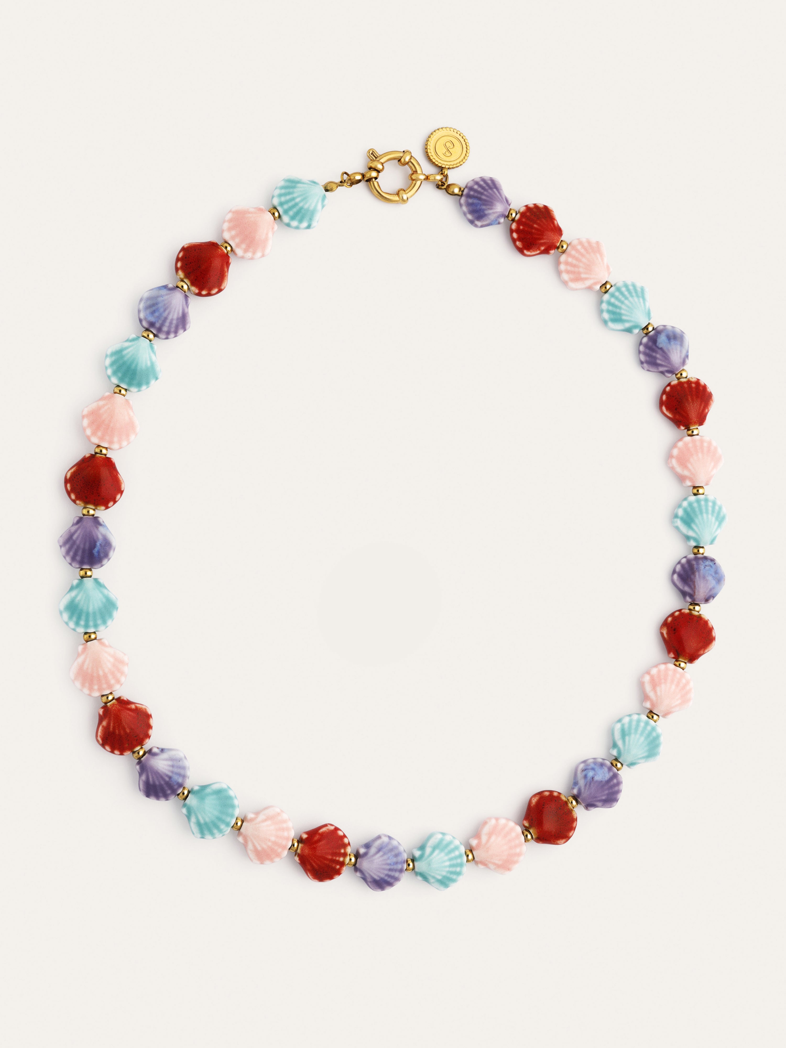 Collar Begur Conchas Acero Baño Oro