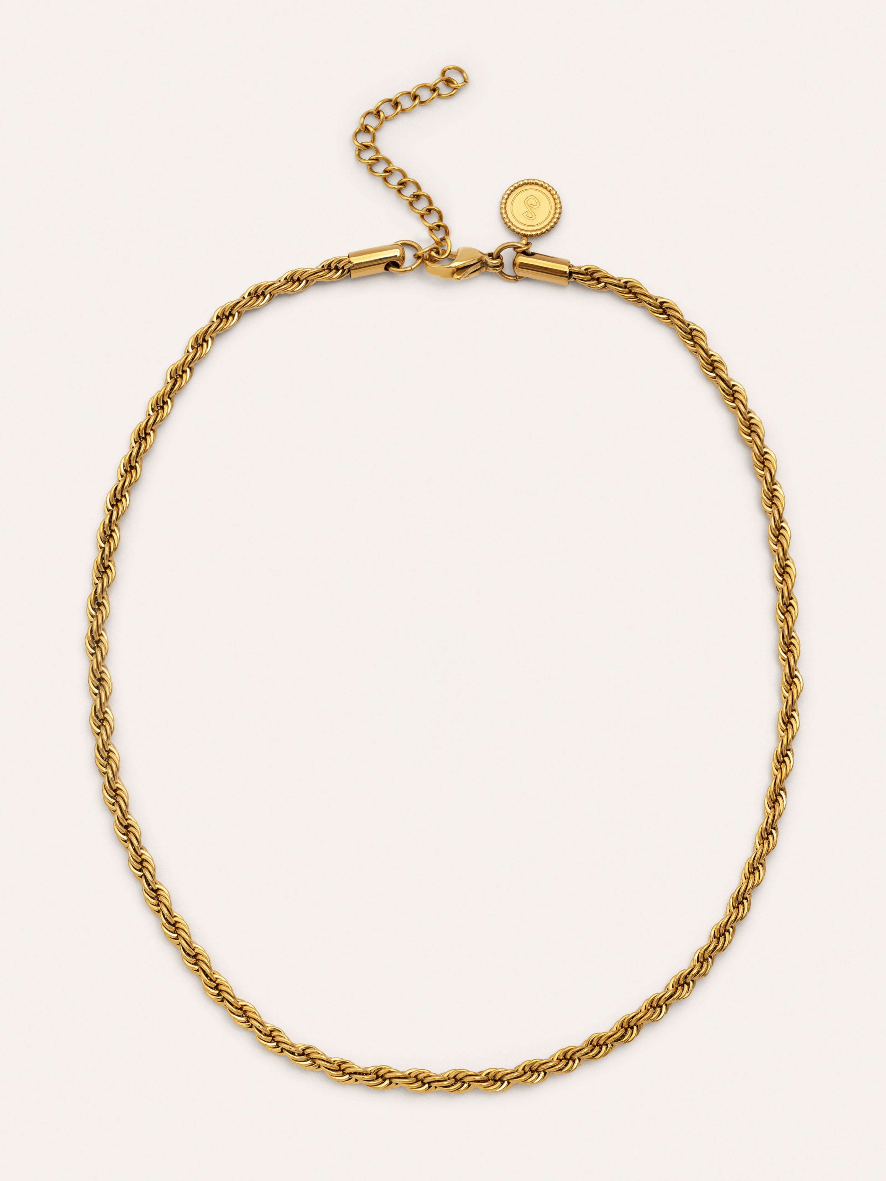 Big Cord Halskette Edelstahl, vergoldet