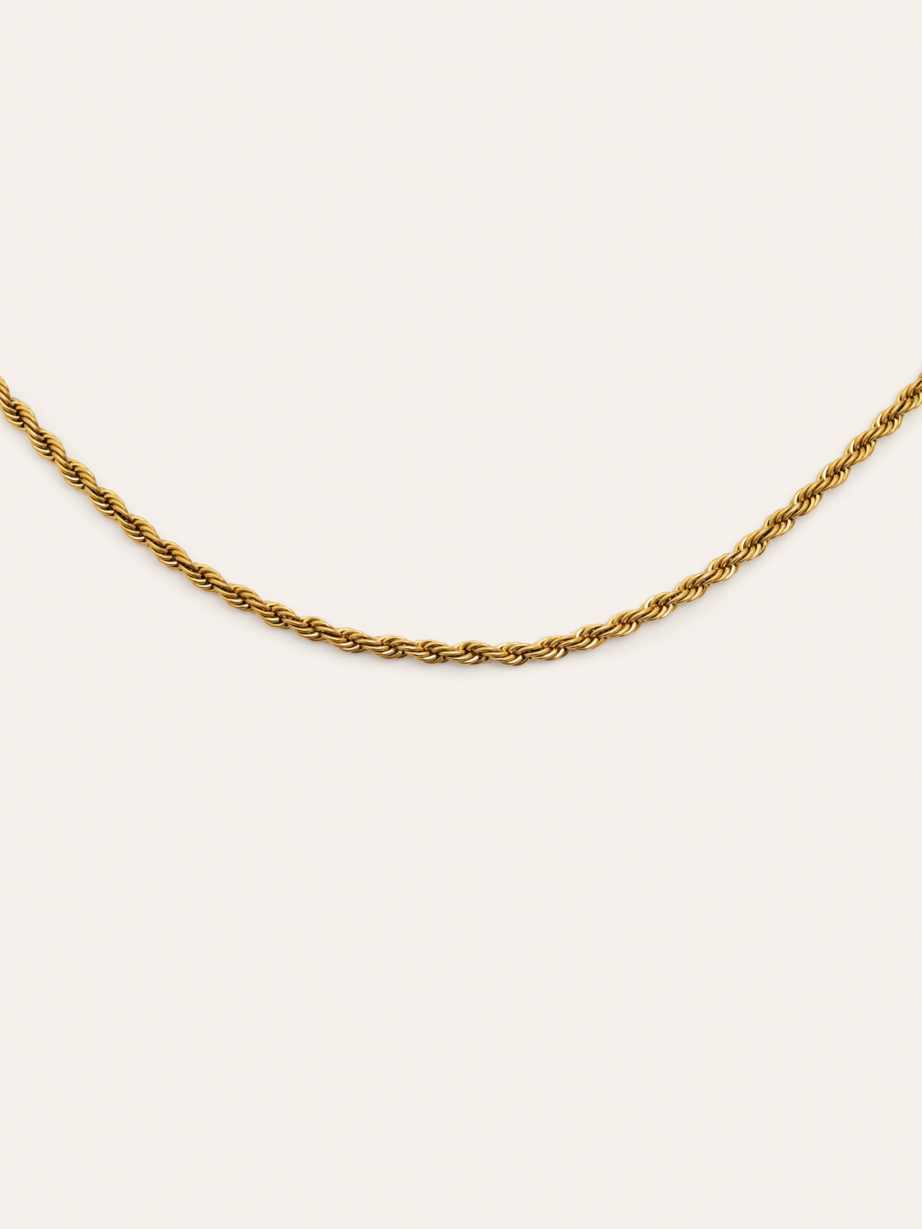 Big Cord Halskette Edelstahl, vergoldet