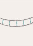 Blue Havana Stainless Steel Choker