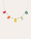 Boho Color Shells Halskette, Edelstahl vergoldet
