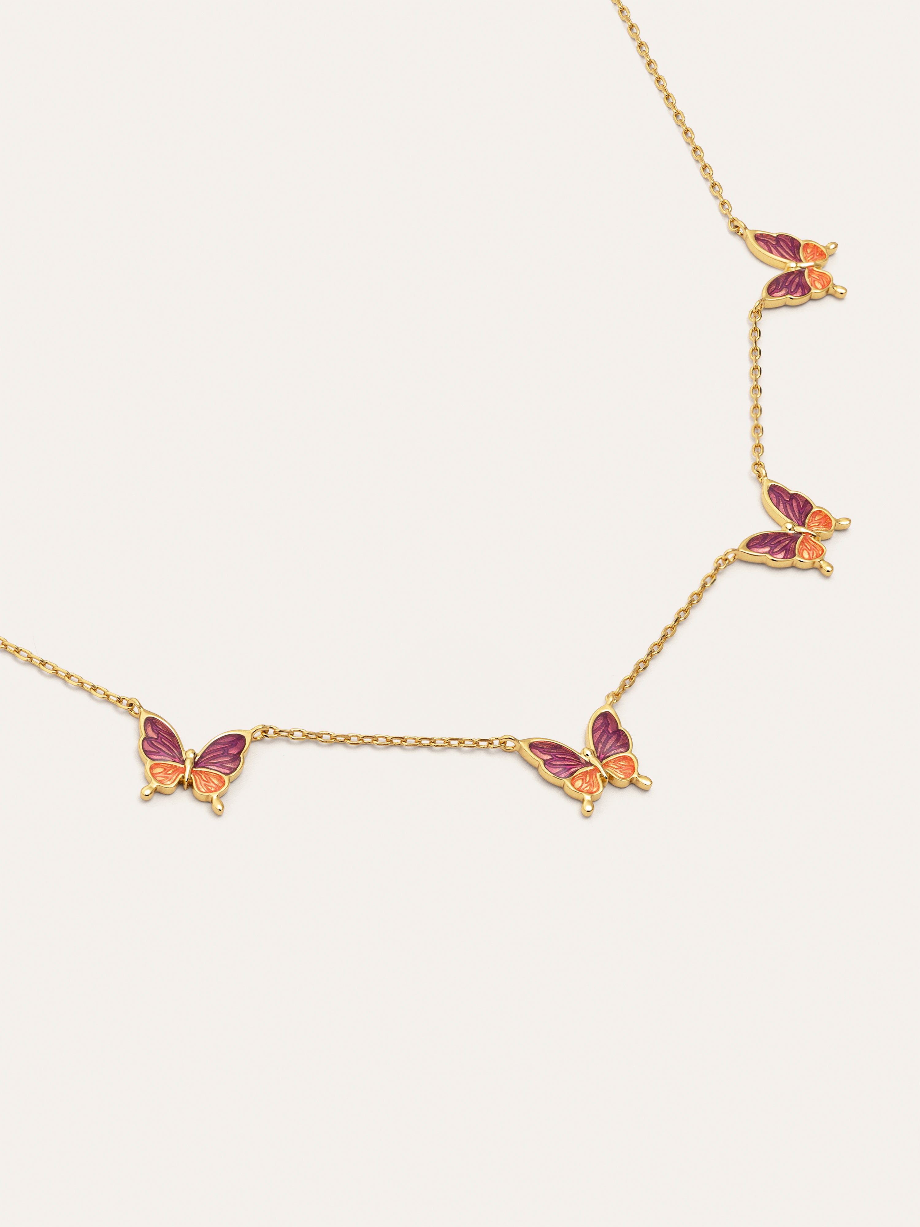 Butterfly Halskette, vergoldet