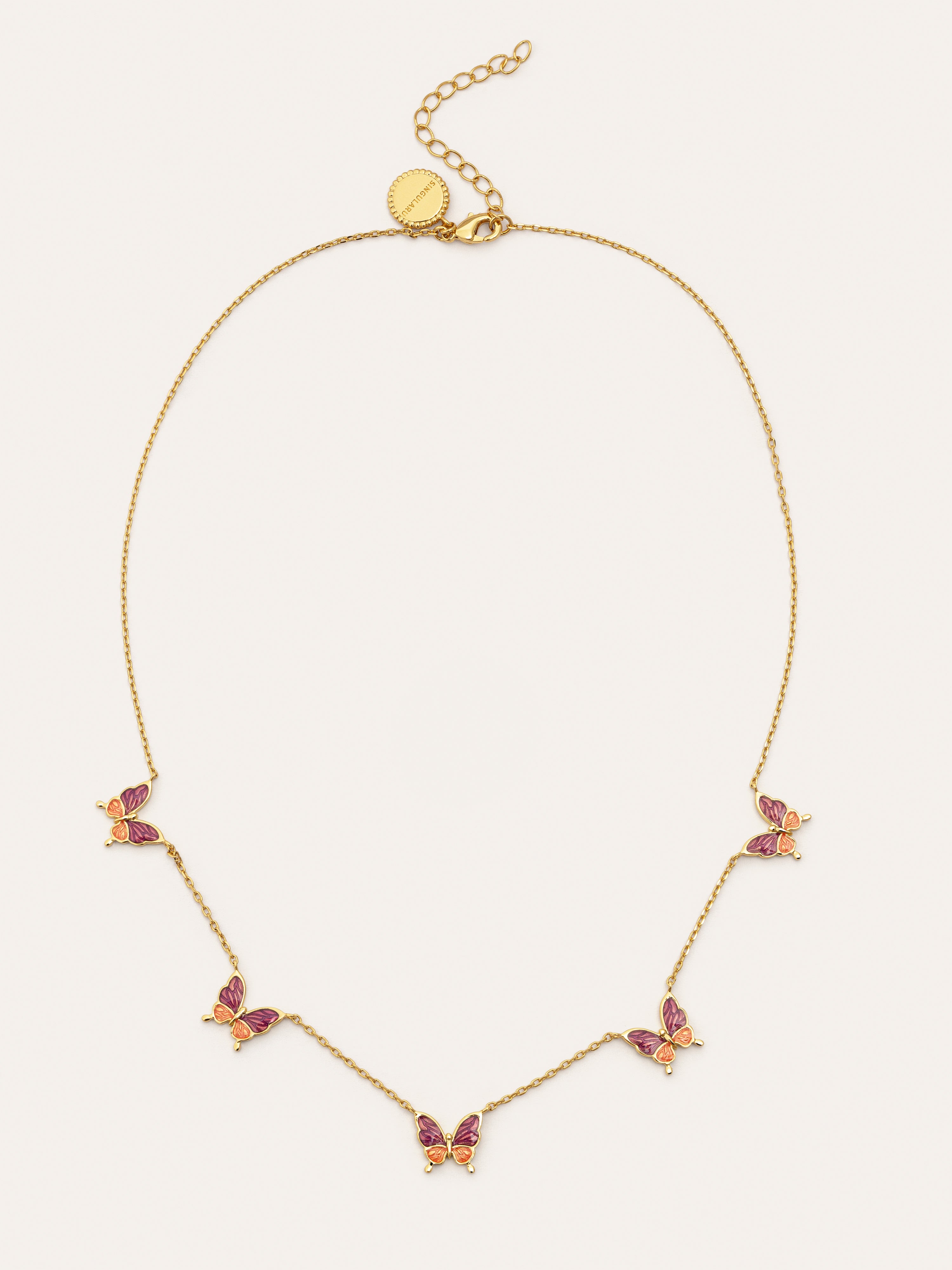 Butterfly Halskette, vergoldet