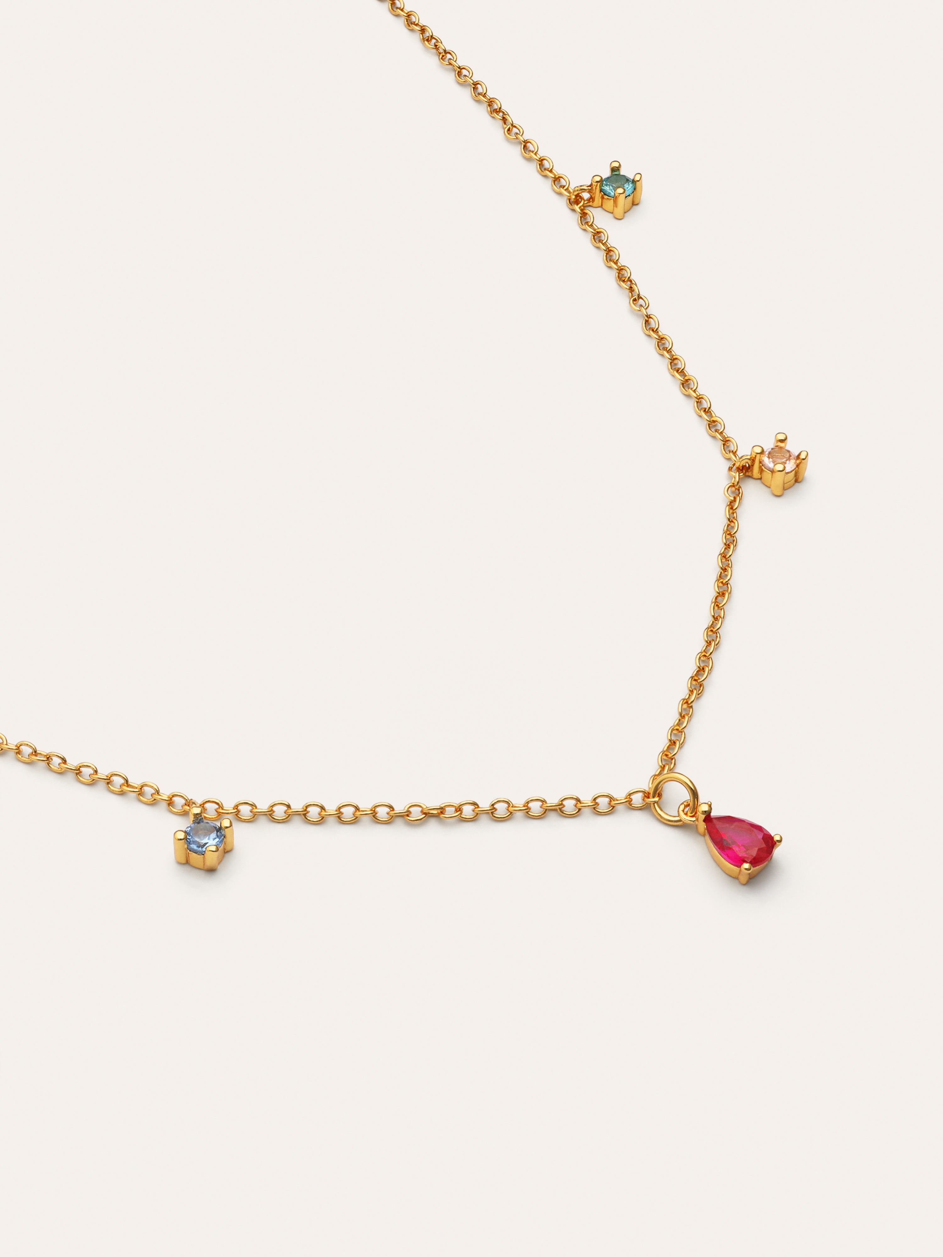 Collar Cascade Colors Baño Oro