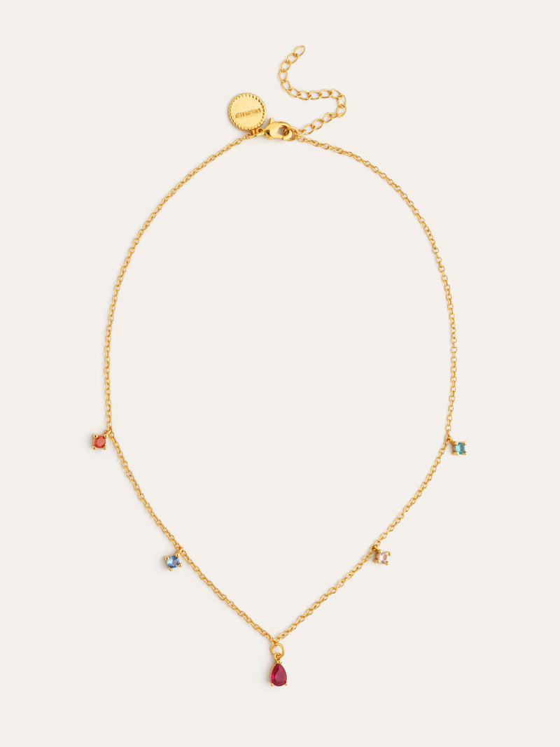 Collar Cascade Colors Baño Oro