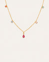Collar Cascade Colors Baño Oro