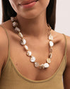 Collar Capri Nácar Acero Baño Oro