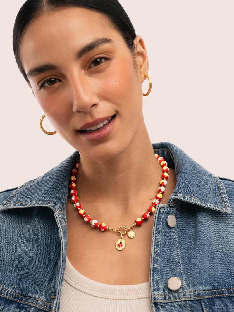 Carmesí Stainless Steel Gold Necklace