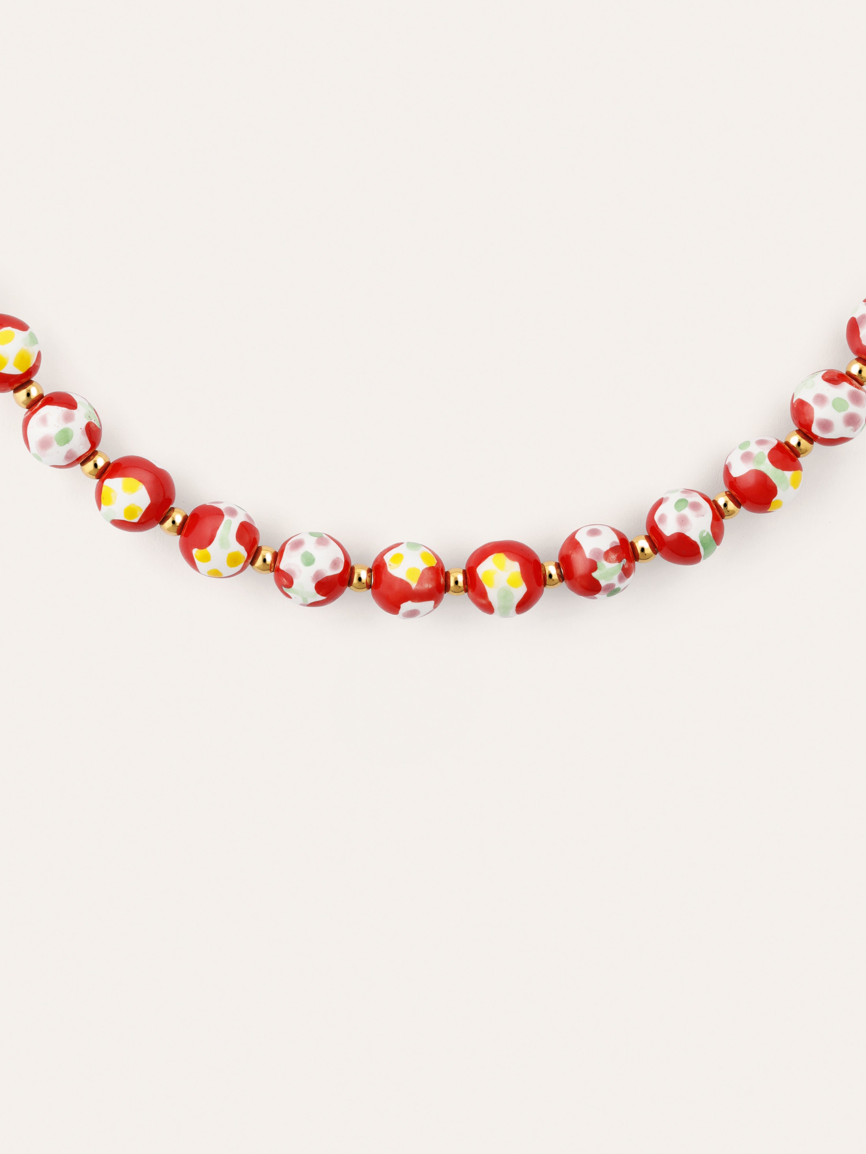 Carmesí Halskette Edelstahl vergoldet