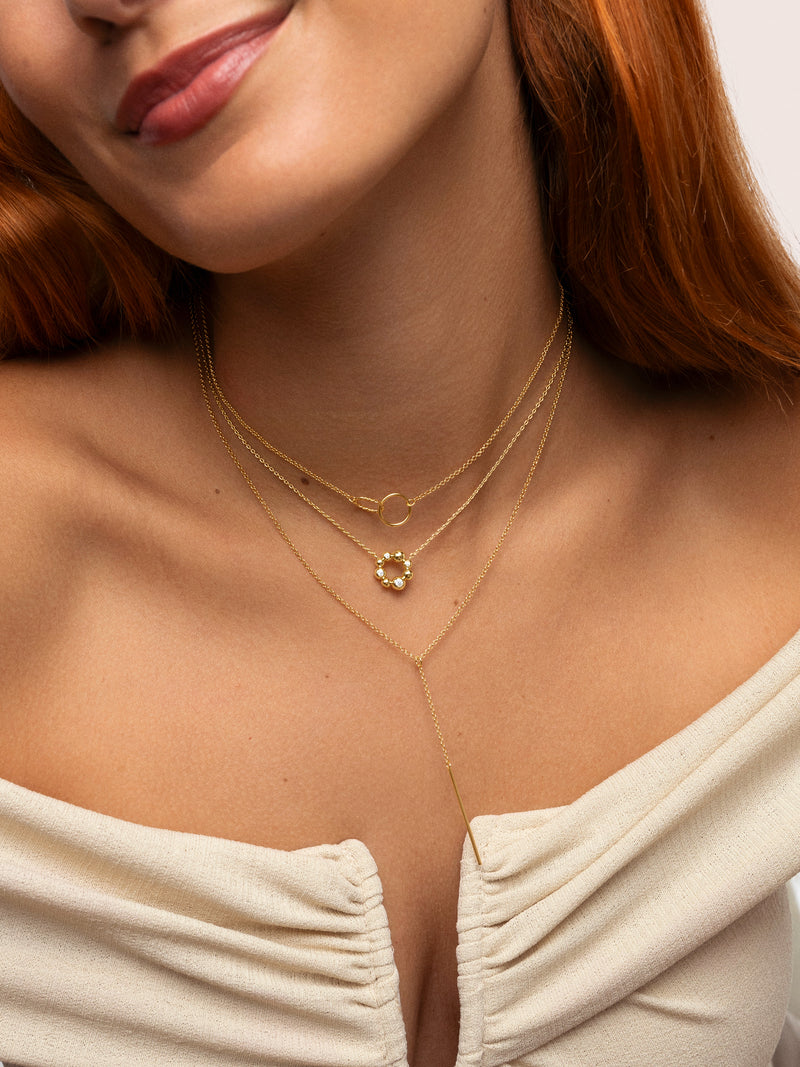 Circles Twist Gold Necklace