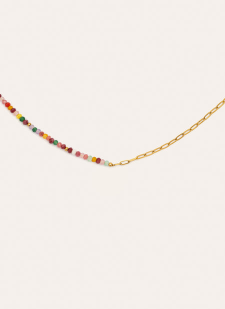 Collar Chic Amalia Acero Baño Oro