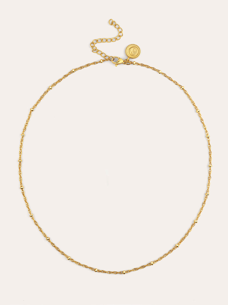 Collar Chance Acero Baño Oro