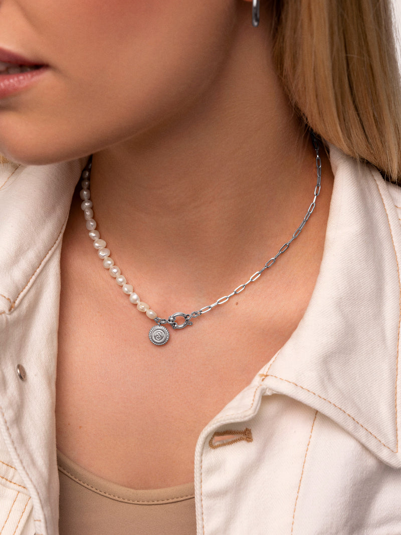 Chic Pearl Halskette Edelstahl