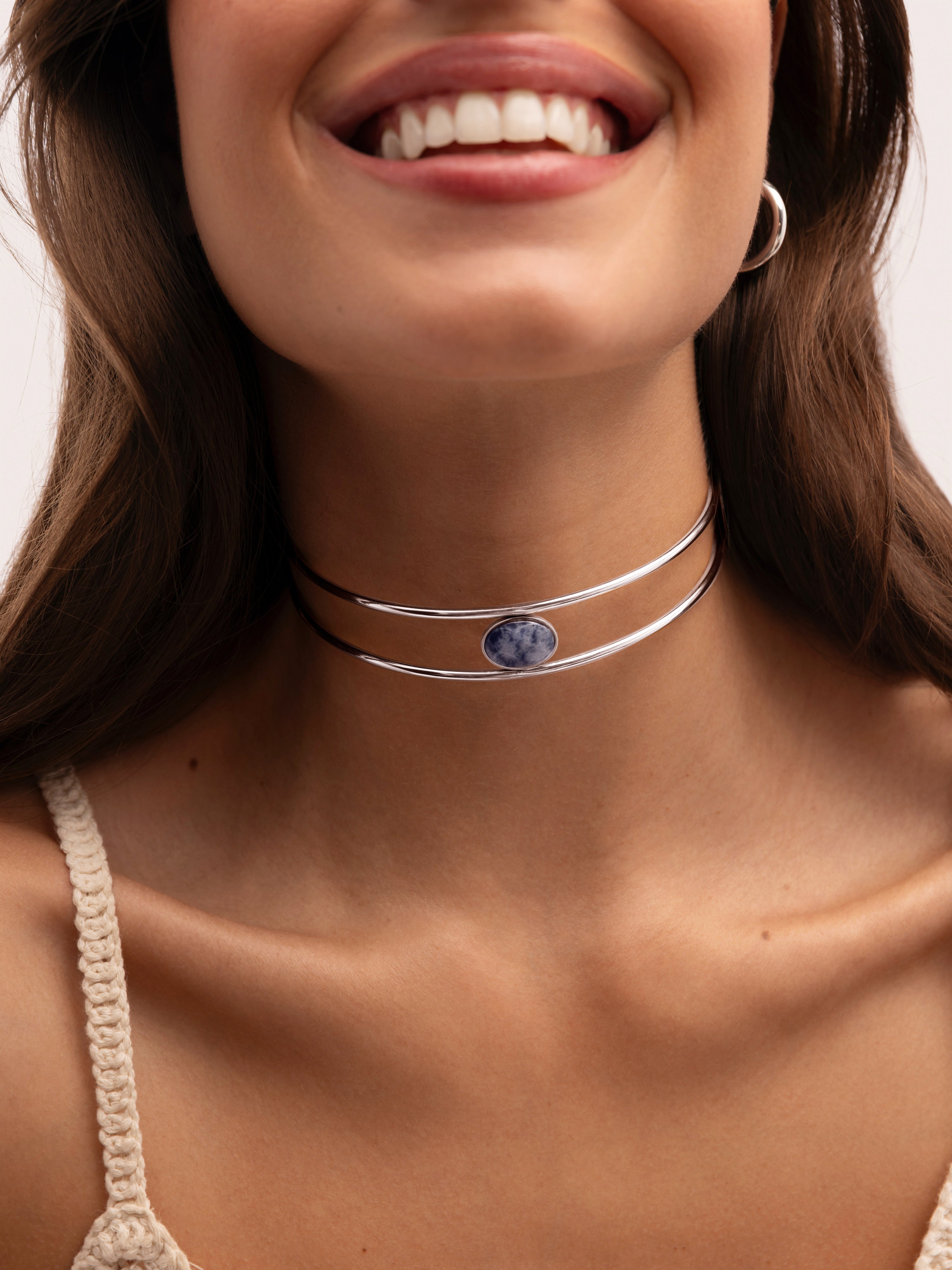 Choker Cianita Acero