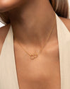 Collar Circles Twist Acero Baño Oro