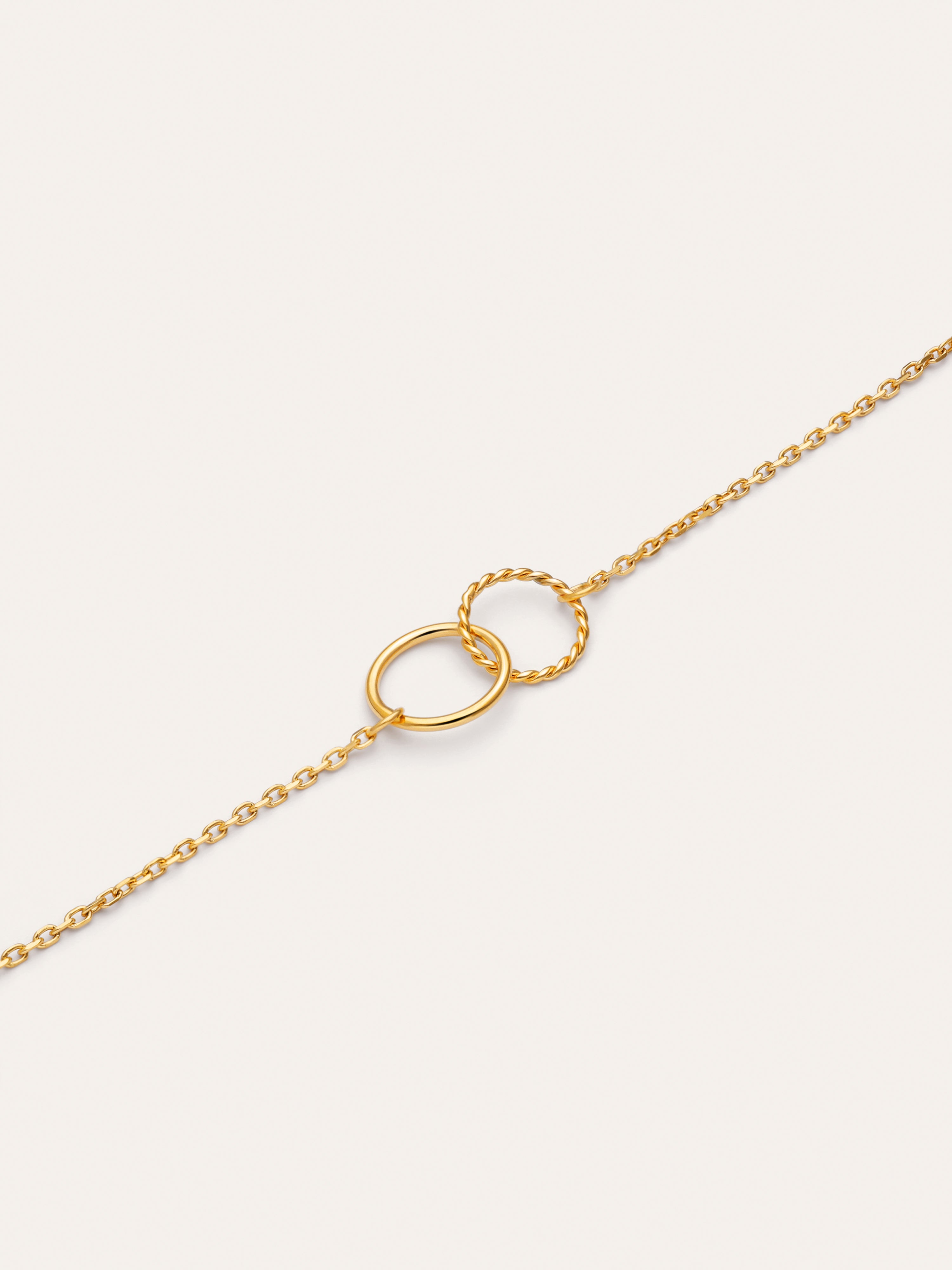 Collar Circles Twist Acero Baño Oro
