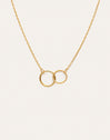 Collar Circles Twist Acero Baño Oro