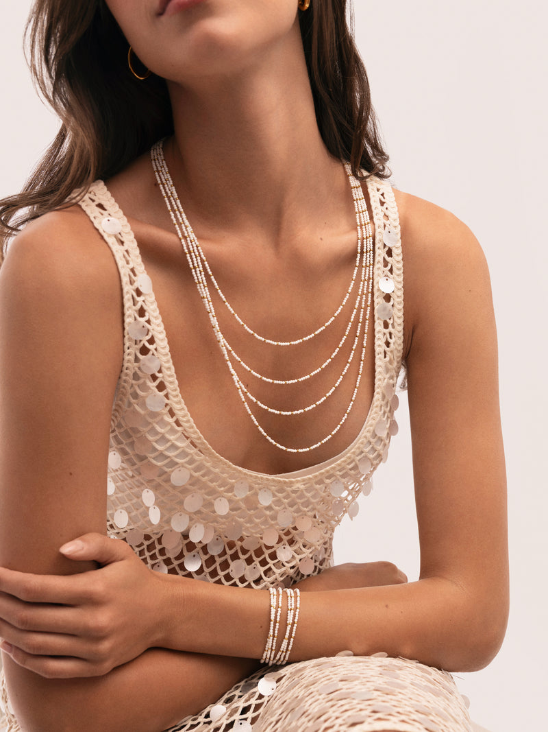 Collana Cleopatra Blanch in Acciaio con placcatura in Oro