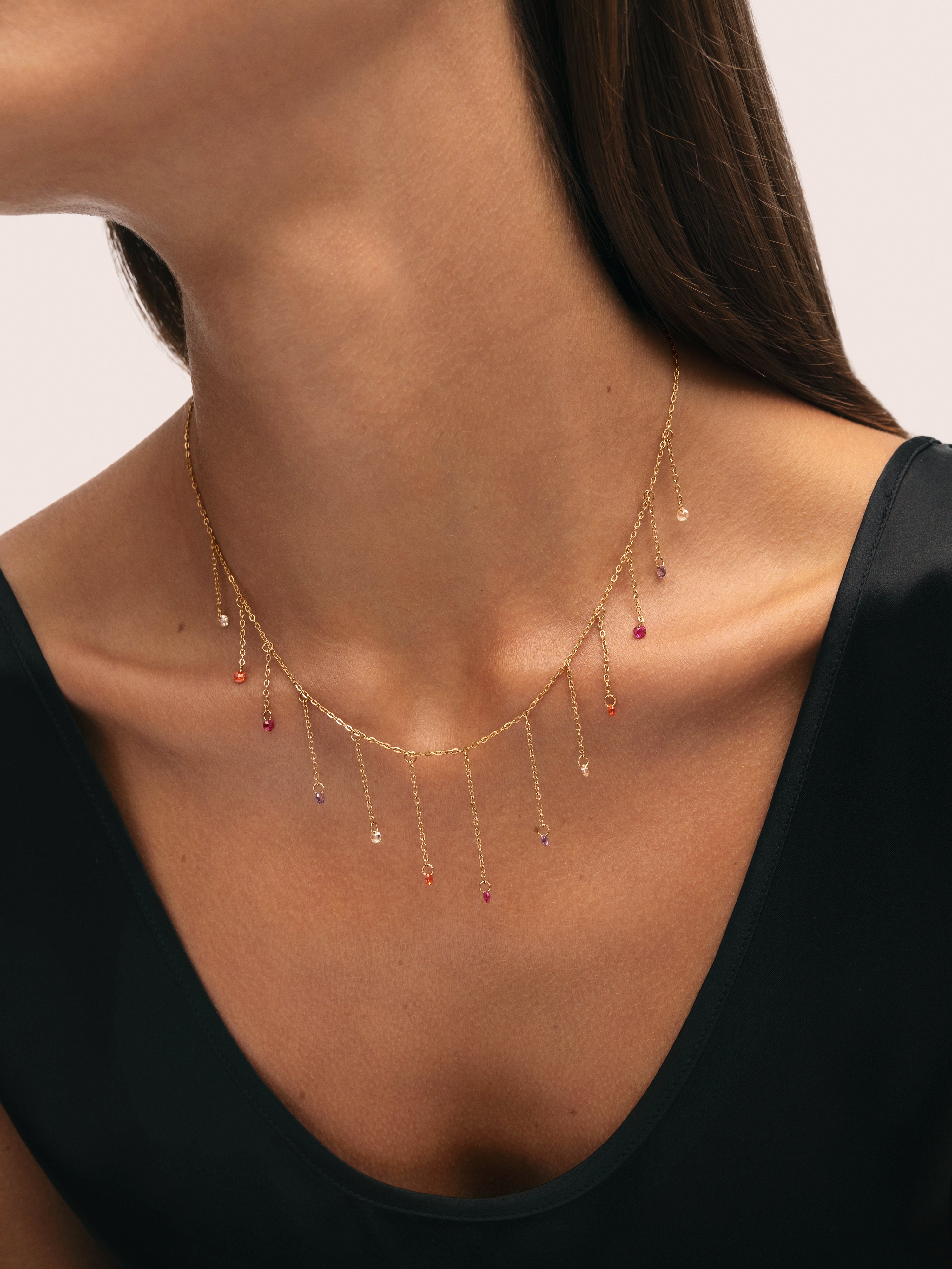 Clea Colors Stainless Steel Gold Necklace