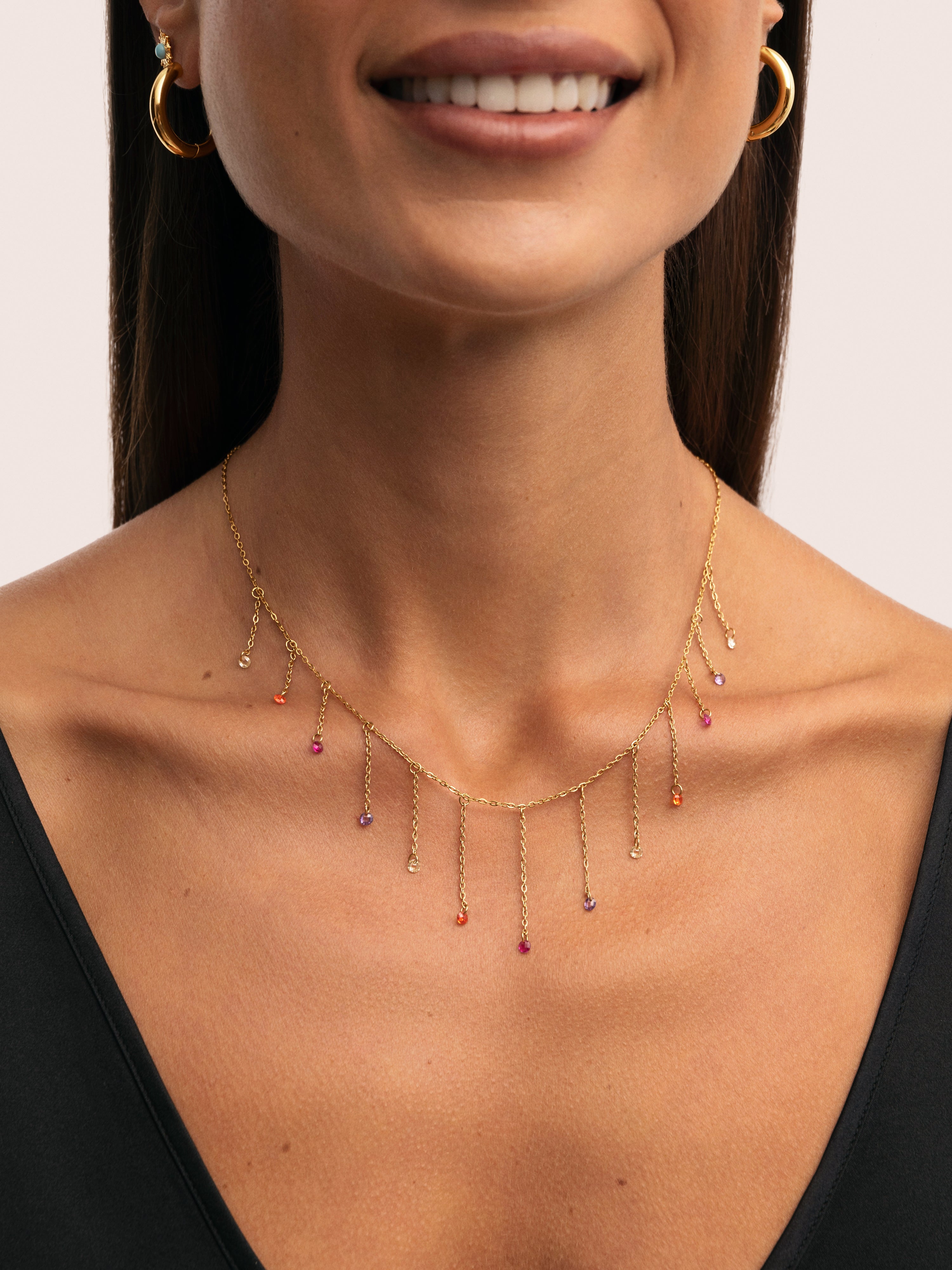 Clea Colors Stainless Steel Gold Necklace