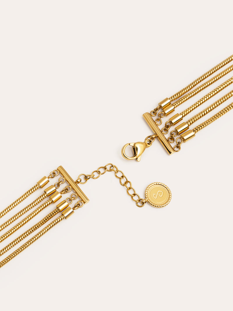 Choker Cleopatra Aço Banho de Ouro