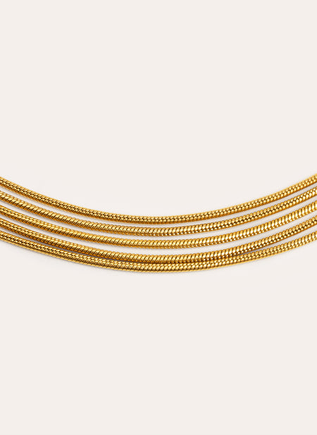 Cleopatra Stainless Steel Gold Choker