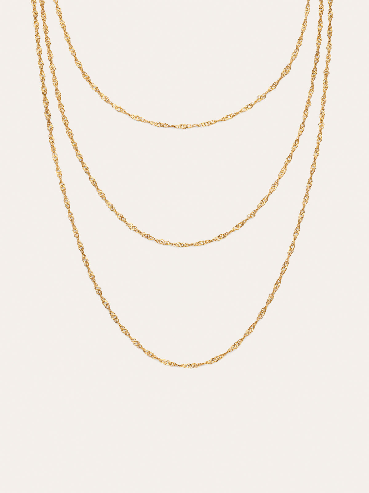 Collar Cleopatra Mini Twist Acero Baño Oro