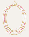 Collar Cleopatra Pink Acero Baño Oro