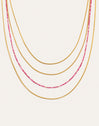 Collar Cleopatra Pink Acero Baño Oro
