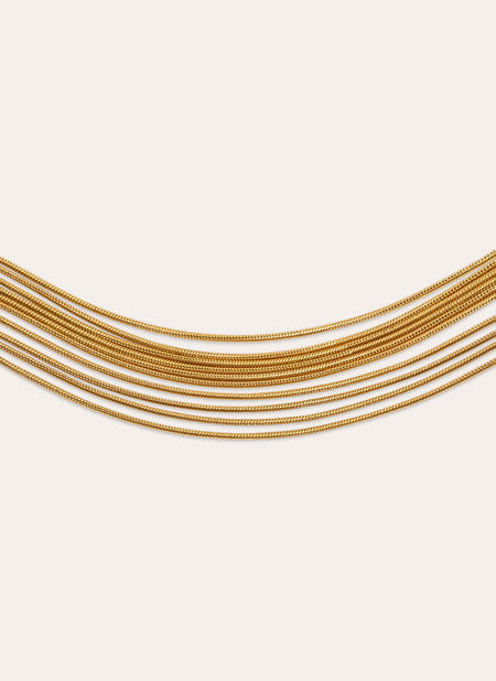 Cleopatra Stainless Steel Gold Premium Choker 