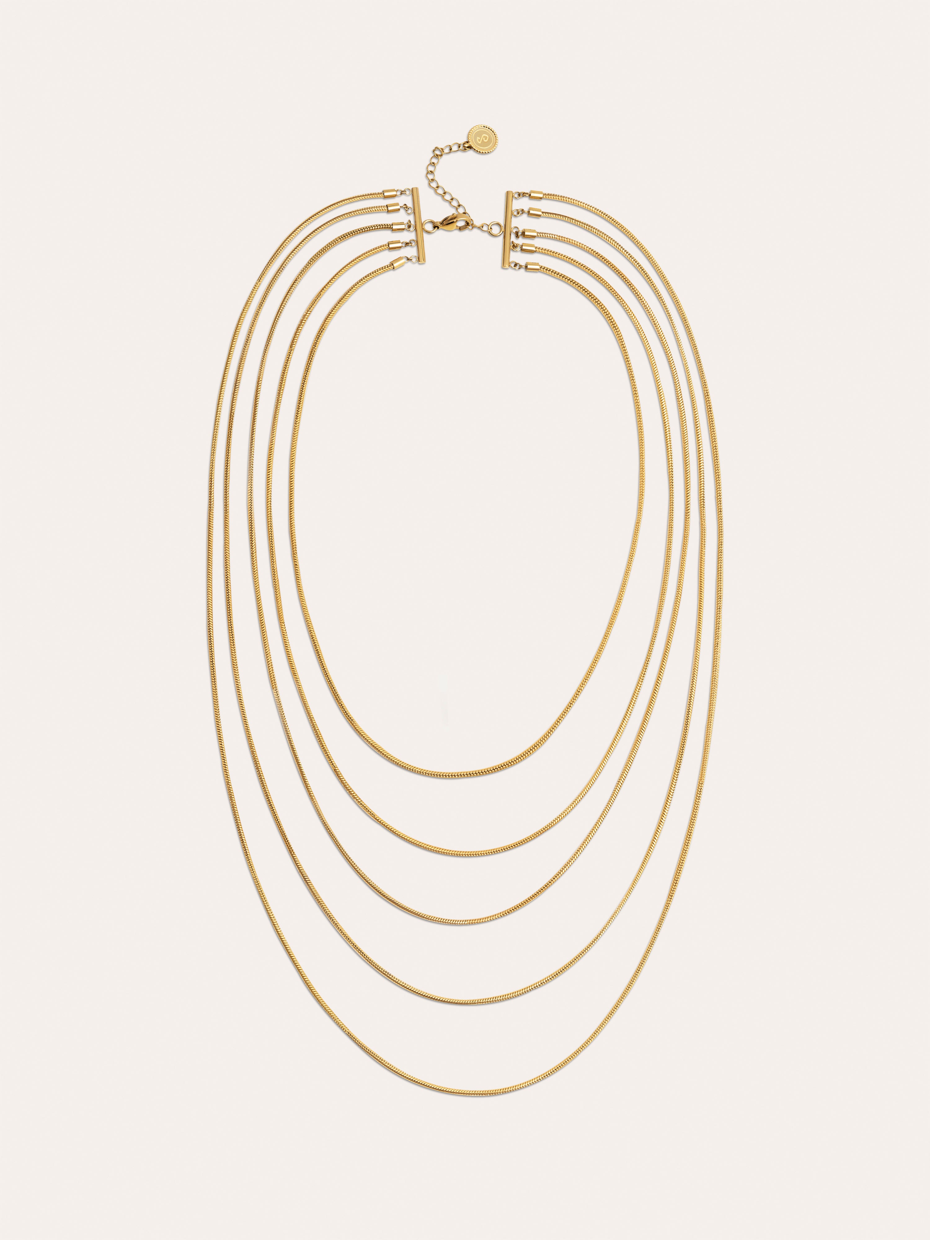 Cleopatra Stainless Steel Gold Necklace