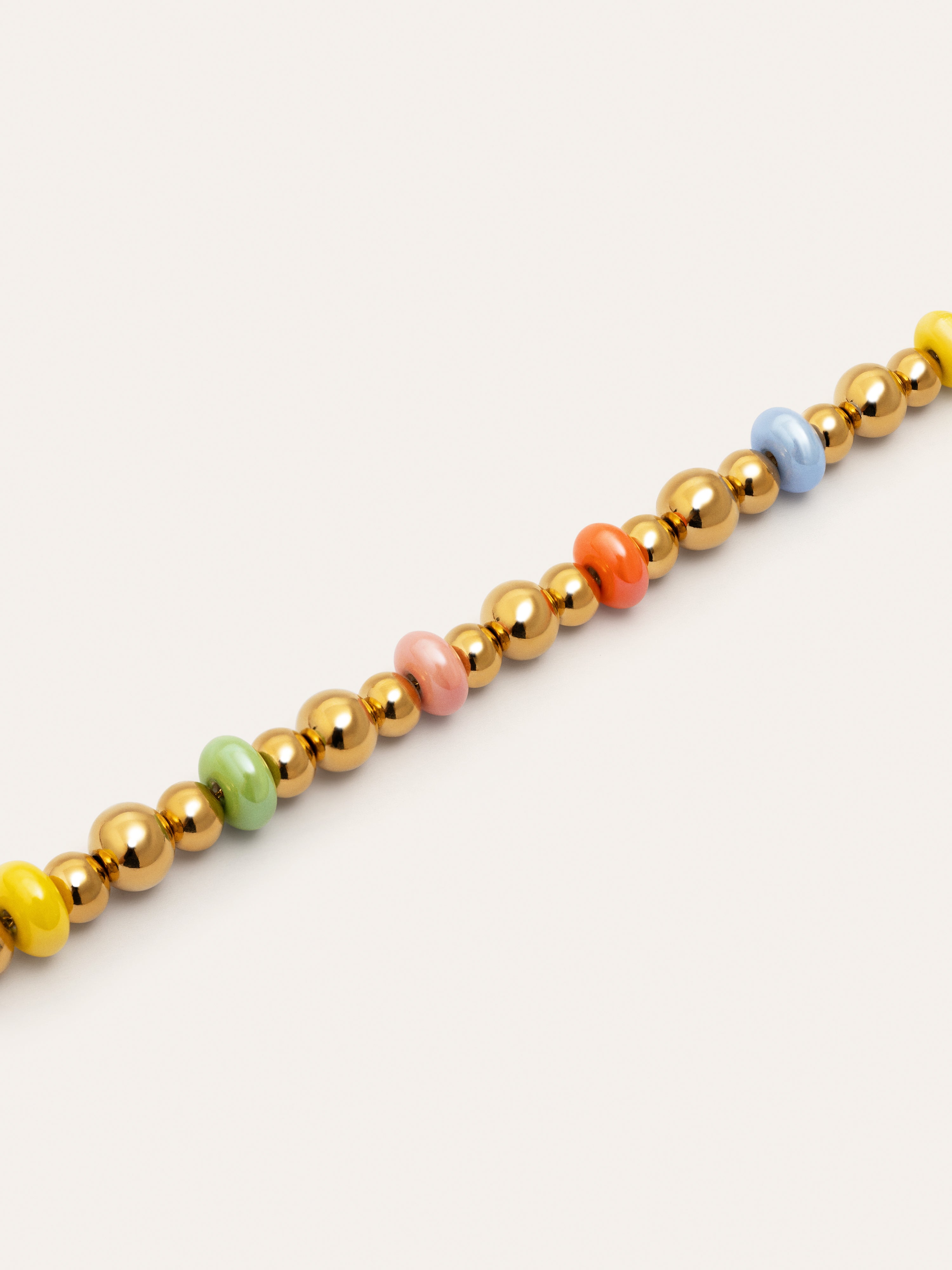 Collar Color Bomb Acero  Baño Oro