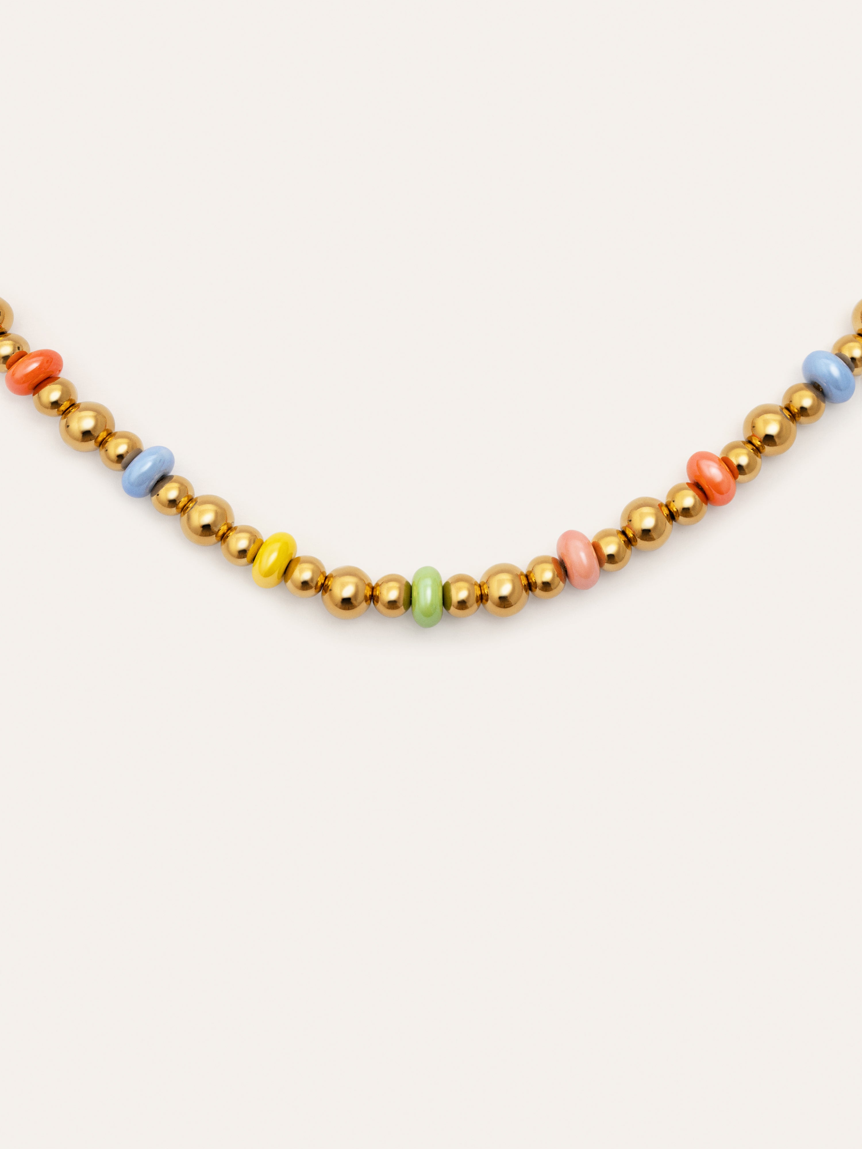 Collar Color Bomb Acero  Baño Oro