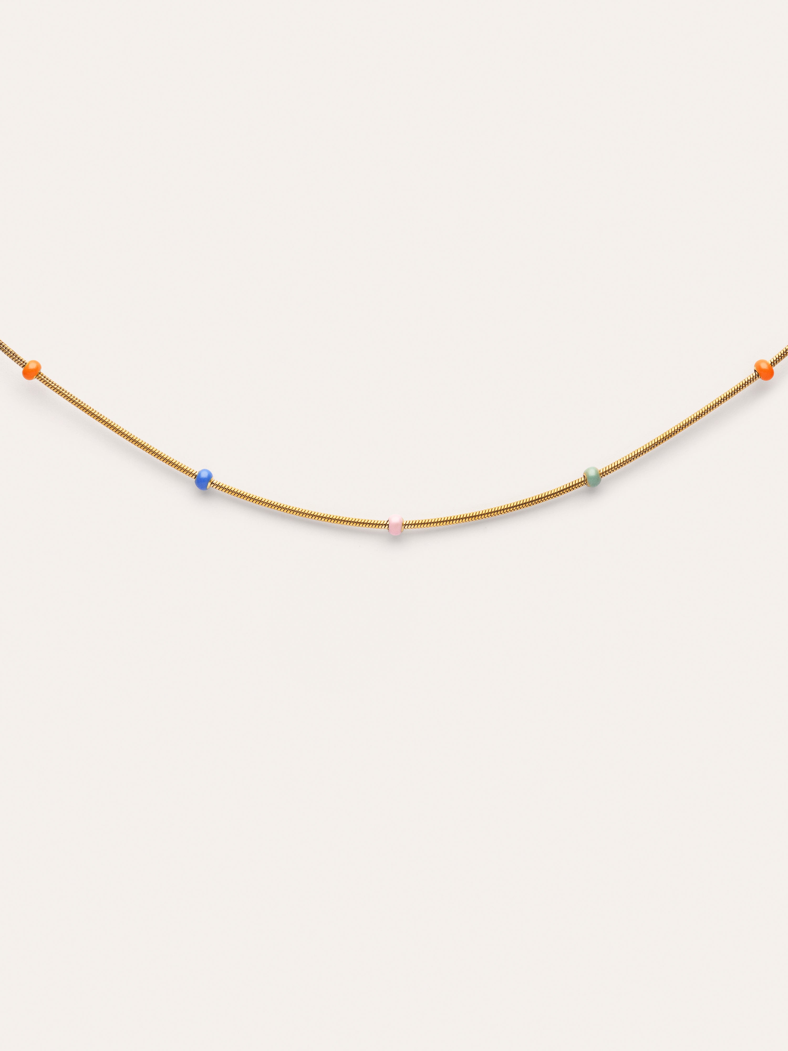 Collar Carla Enamel Acero Baño Oro