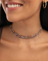 Choker Crystals Cleopatra Acero Baño Oro