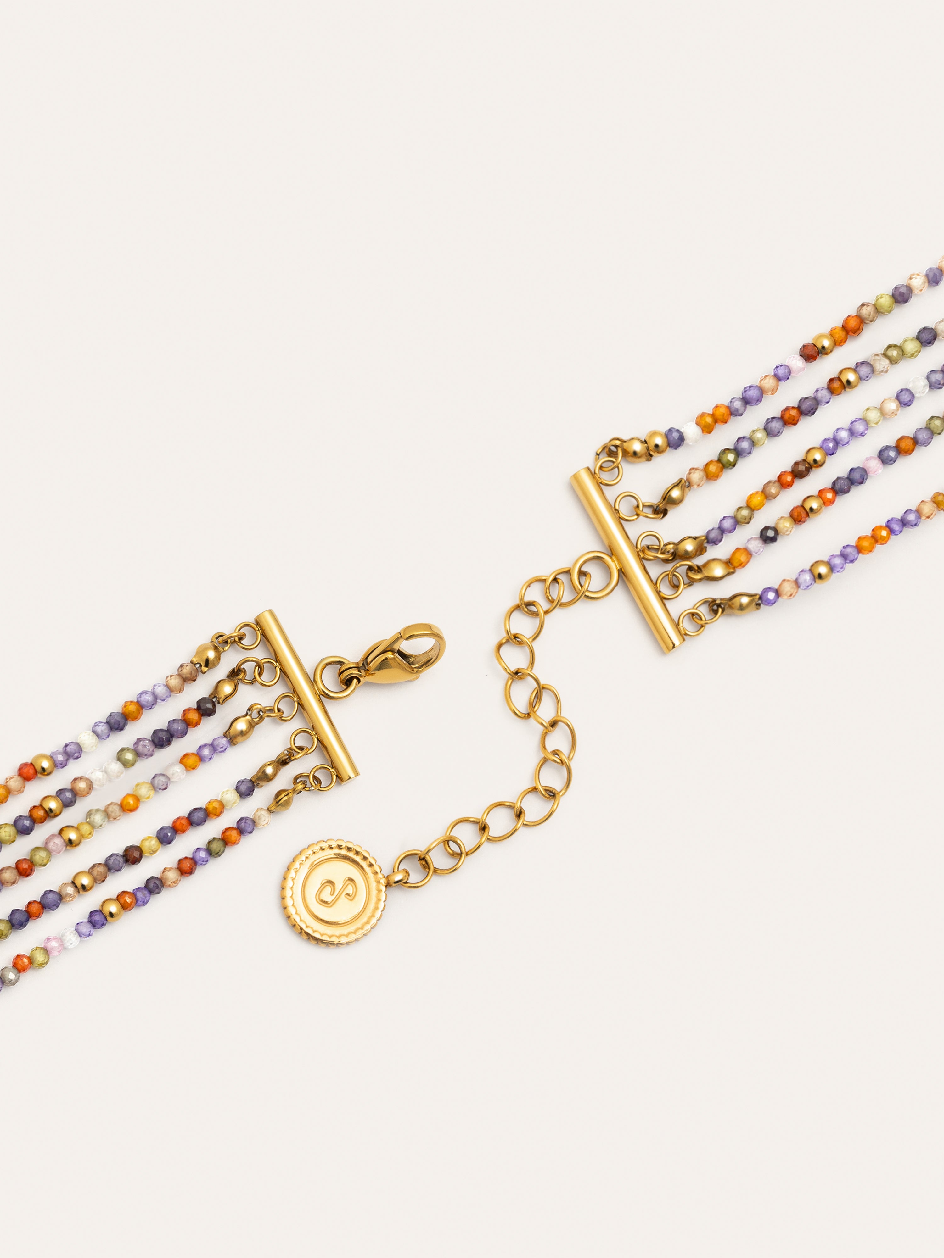 Choker Crystals Cleopatra Acero Baño Oro