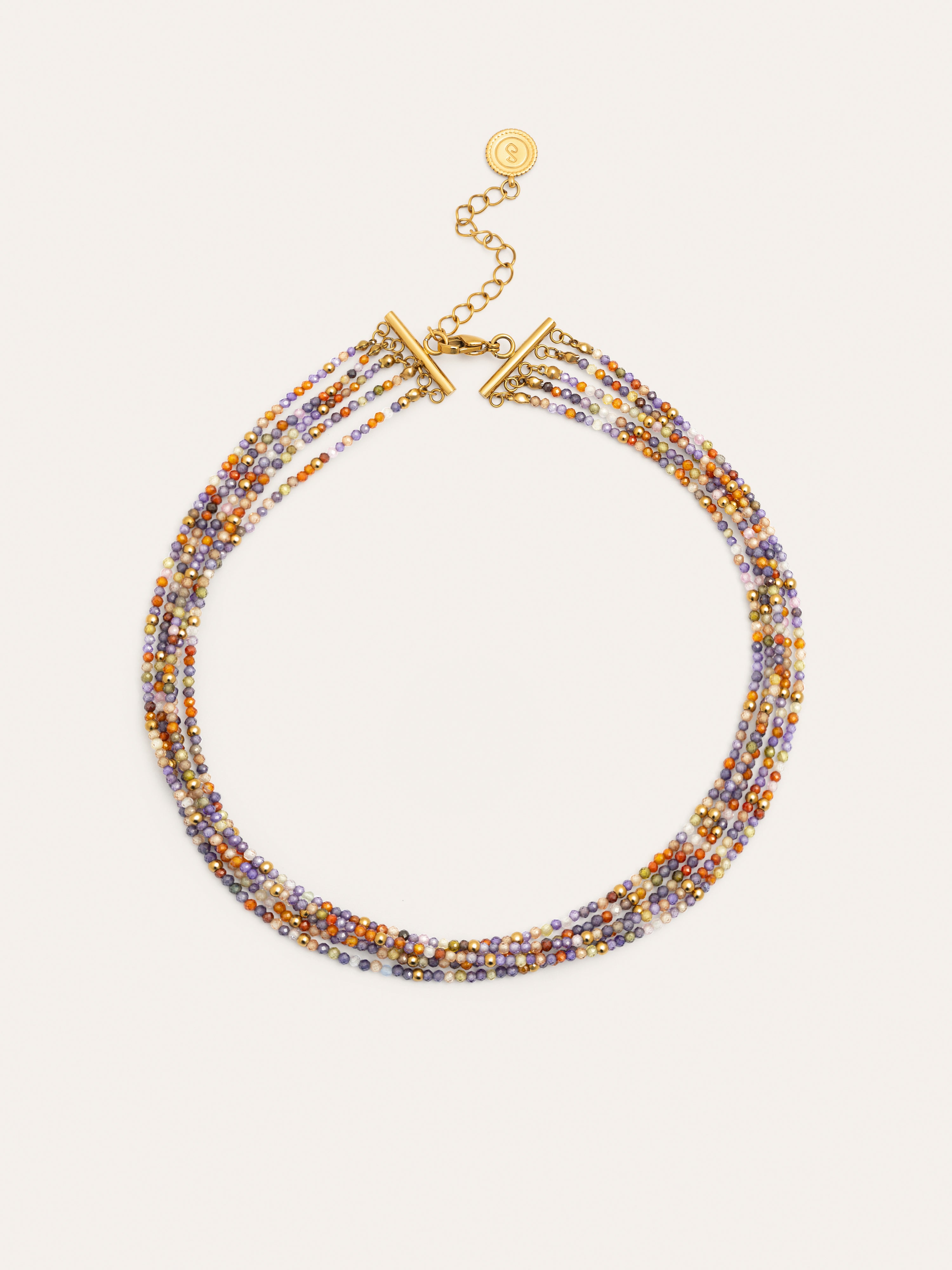 Choker Crystals Cleopatra Acero Baño Oro