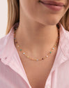 Collar Crystals Colors Acero Baño Oro