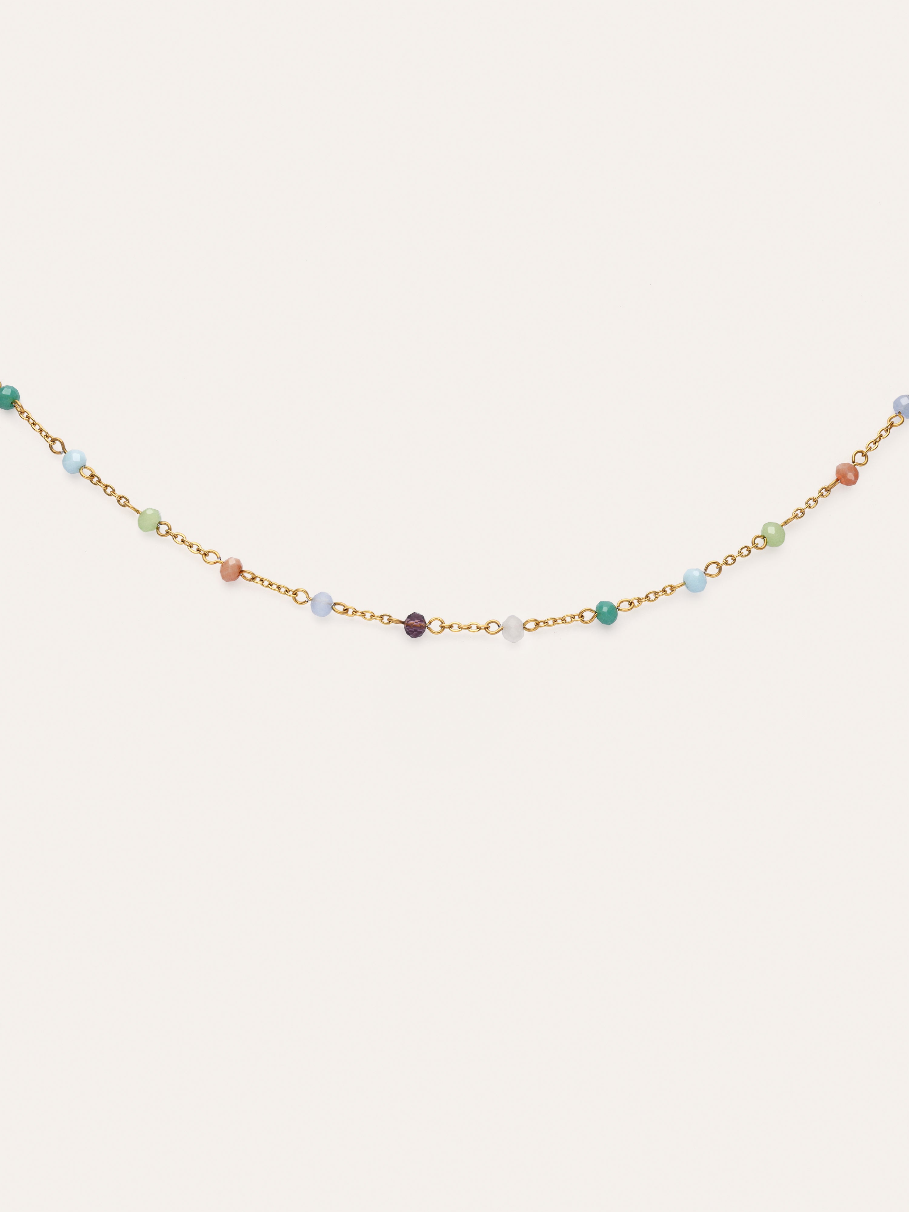 Collar Crystals Colors Acero Baño Oro
