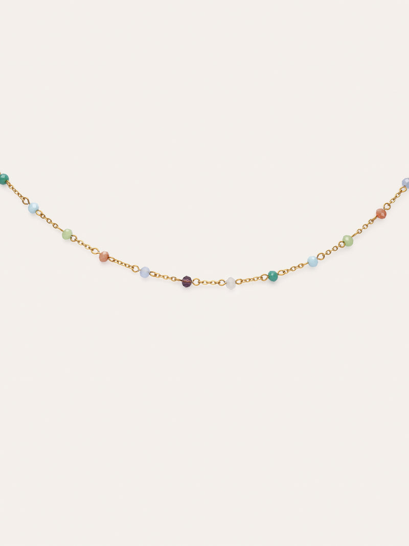 Collar Crystals Colors Acero Baño Oro