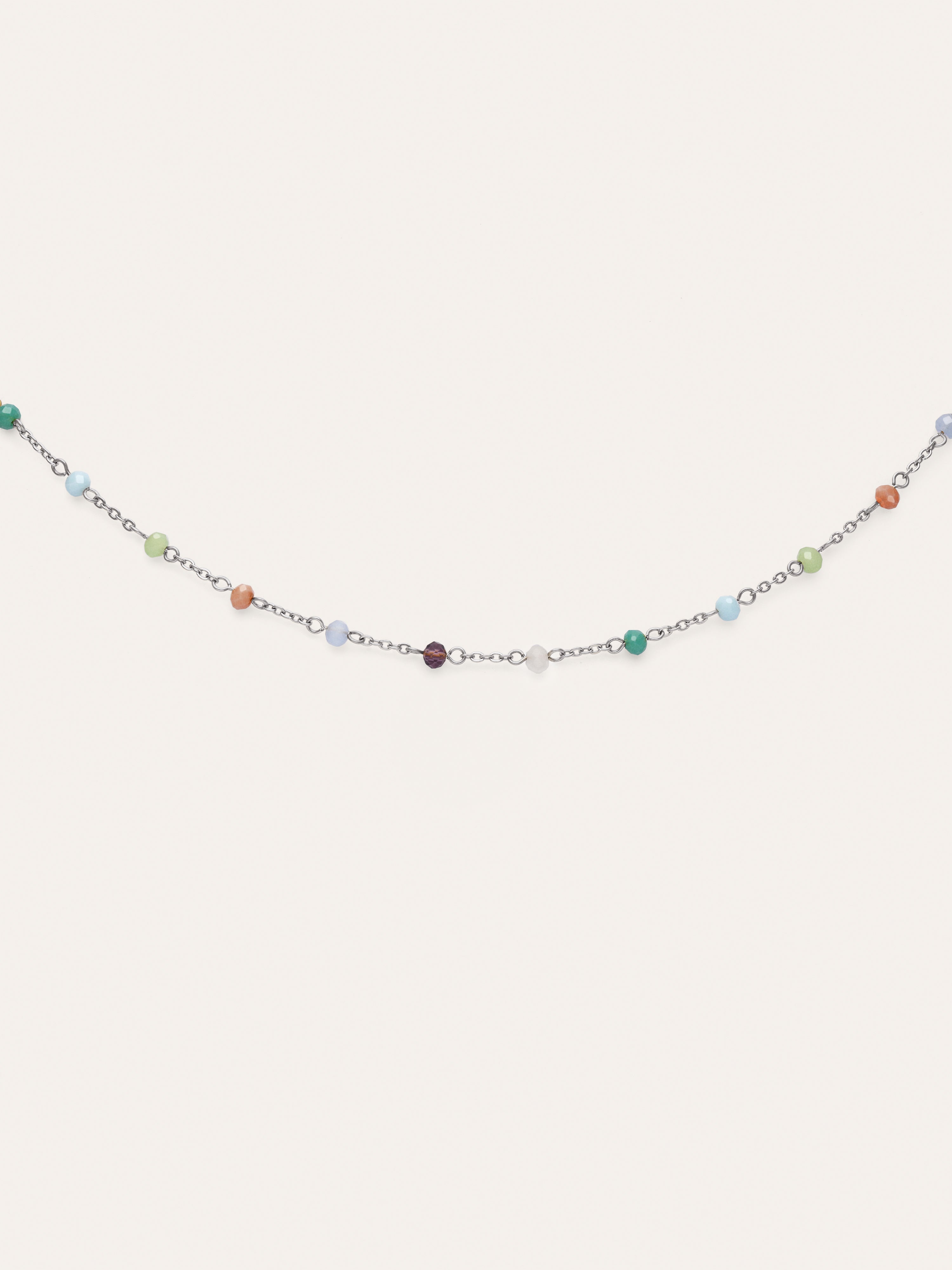 Crystals Colors Stainless Steel Necklacace