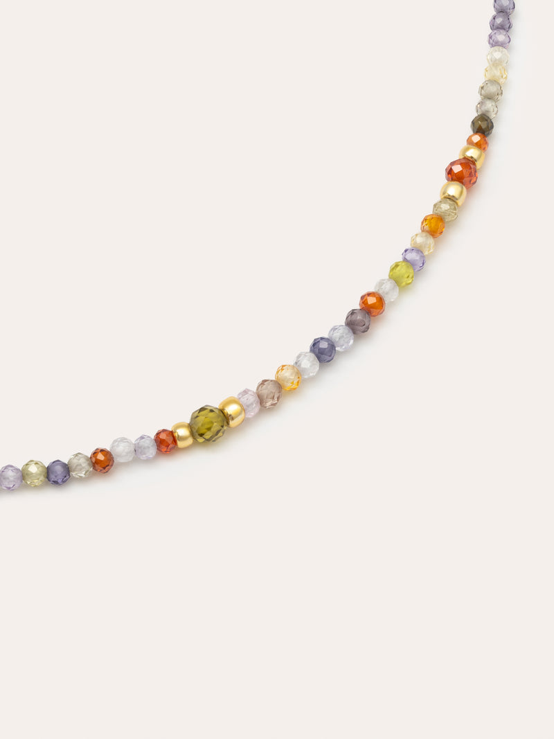 Collier Crystal Summer Acier Plaqué Or