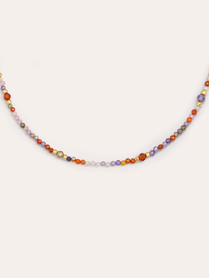 Collier Crystal Summer Acier Plaqué Or